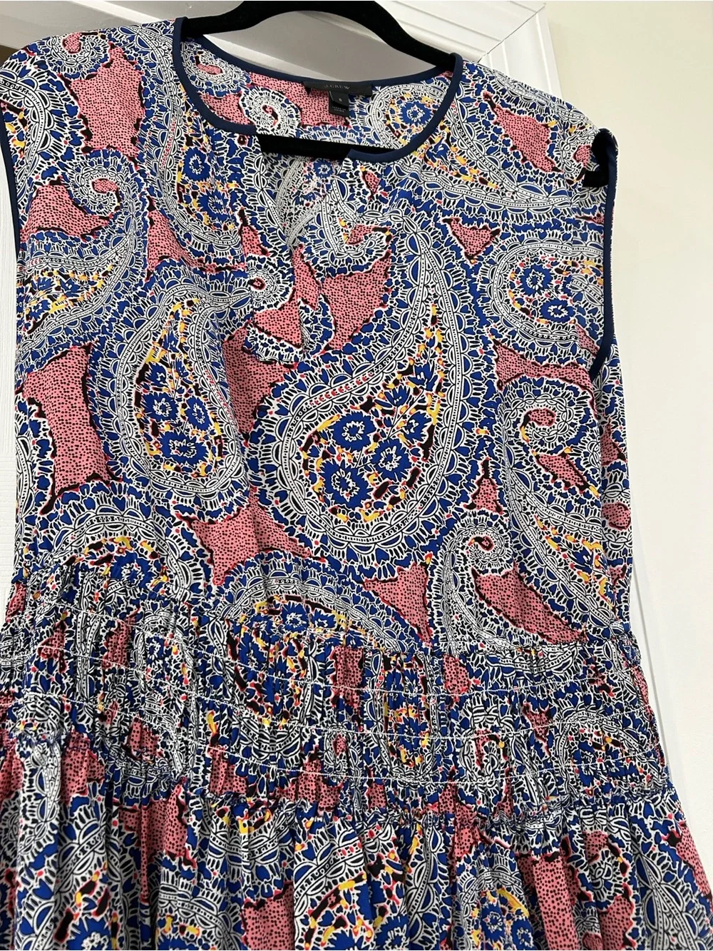 J. Crew Silk Sleeveless Paisley Print Dress